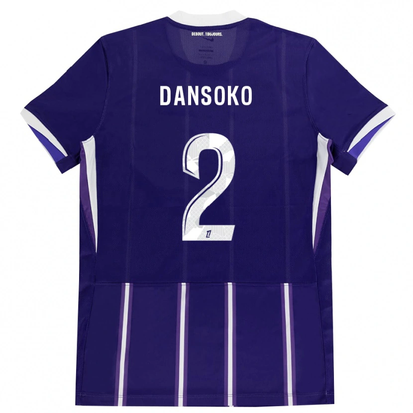 Danxen Barn Mohamed Dansoko #2 Lila Vit Hemmatröja Matchtröjor 2026/27 Tröjor T-Tröja