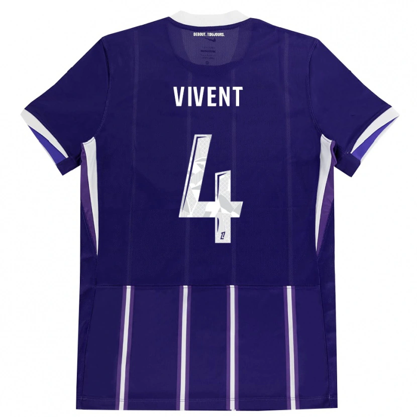 Danxen Barn Sacha Vivent #4 Lila Vit Hemmatröja Matchtröjor 2026/27 Tröjor T-Tröja