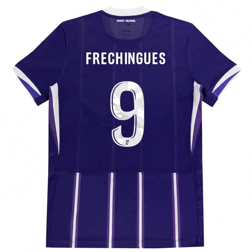 Danxen Barn Léo Frechingues #9 Lila Vit Hemmatröja Matchtröjor 2026/27 Tröjor T-Tröja