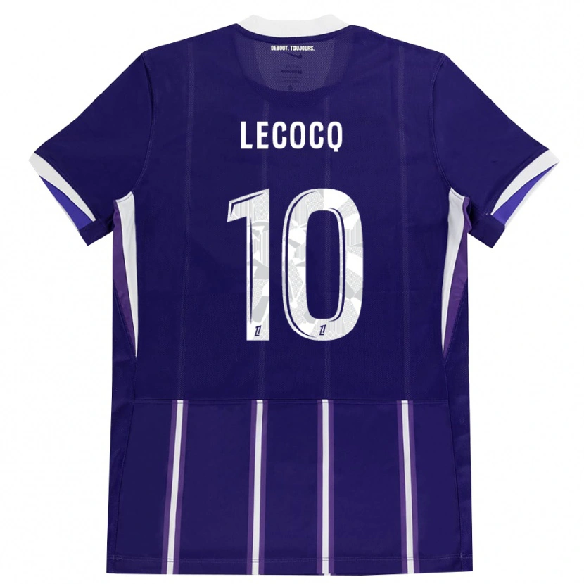Danxen Barn Anaëlle Lecocq #10 Lila Vit Hemmatröja Matchtröjor 2026/27 Tröjor T-Tröja