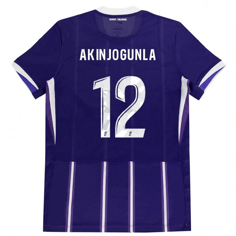 Danxen Barn Michaël Akinjogunla #12 Lila Vit Hemmatröja Matchtröjor 2026/27 Tröjor T-Tröja