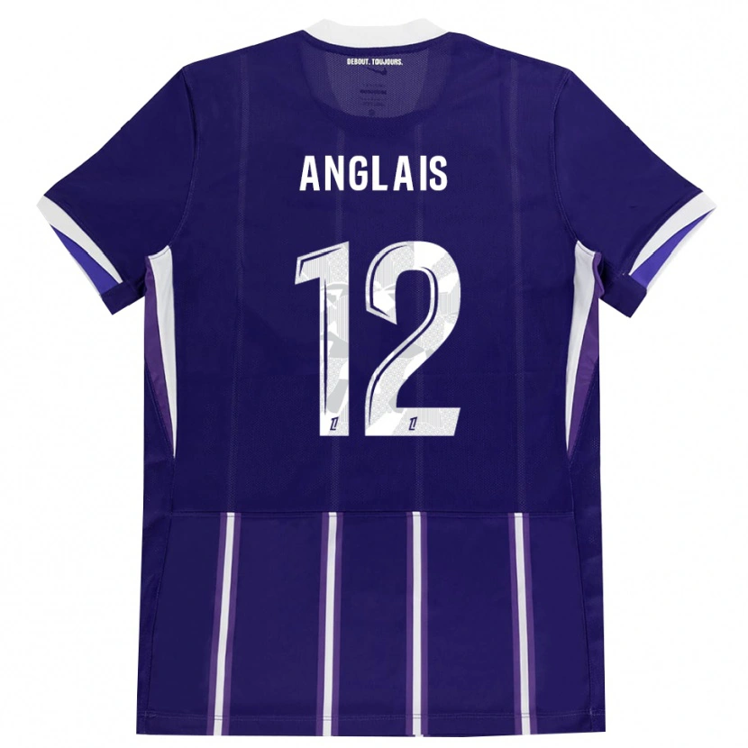 Danxen Barn Anaëlle Anglais #12 Lila Vit Hemmatröja Matchtröjor 2026/27 Tröjor T-Tröja