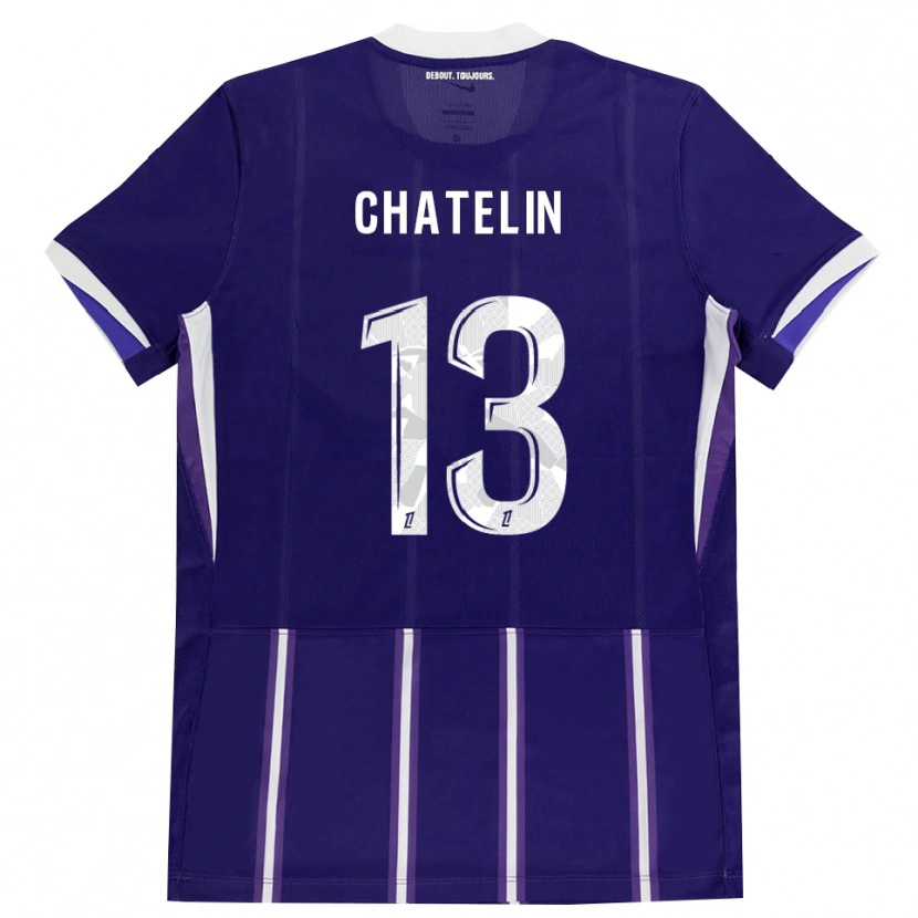 Danxen Barn Delphin Chatelin #13 Lila Vit Hemmatröja Matchtröjor 2026/27 Tröjor T-Tröja
