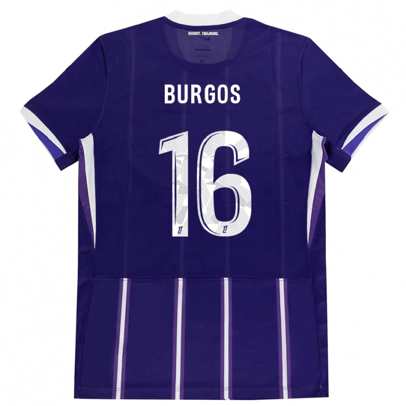 Danxen Barn Diego Burgos #16 Lila Vit Hemmatröja Matchtröjor 2026/27 Tröjor T-Tröja