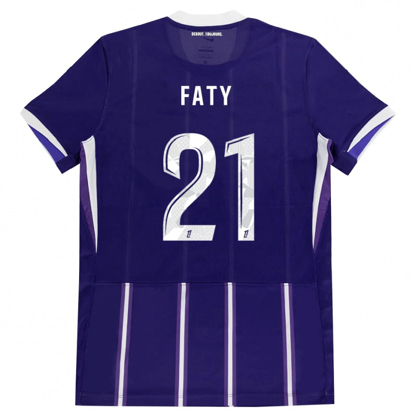 Danxen Barn Enzo Faty #21 Lila Vit Hemmatröja Matchtröjor 2026/27 Tröjor T-Tröja