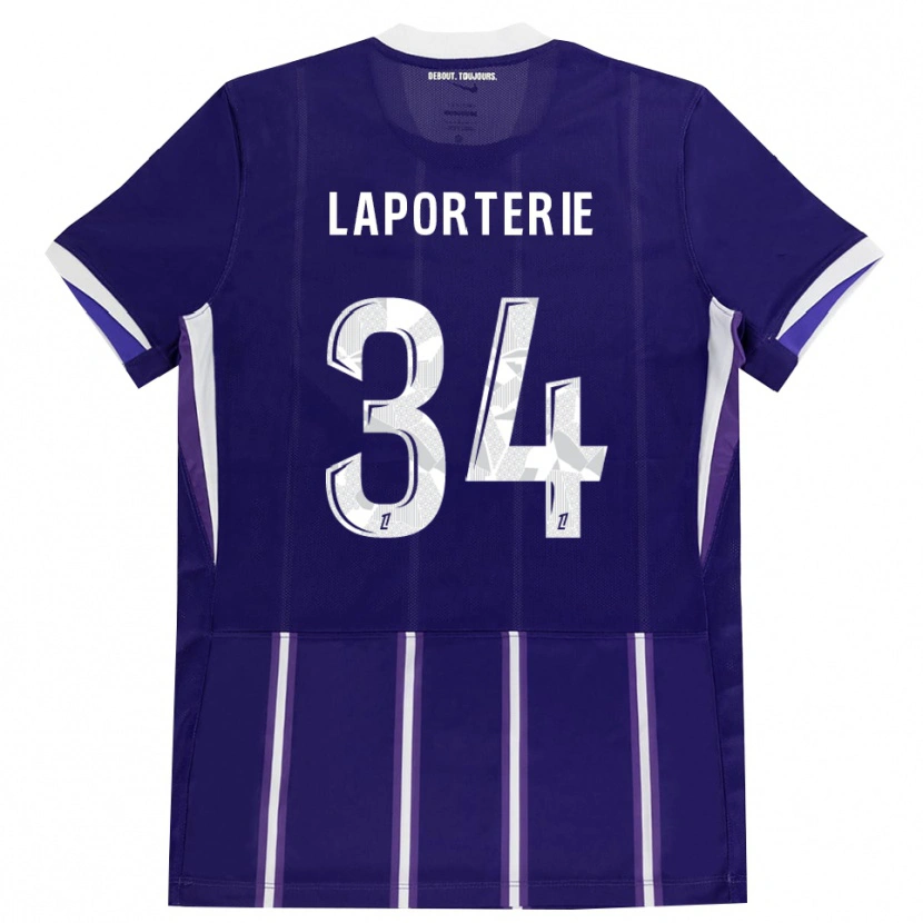 Danxen Barn Ambre Laporterie #34 Lila Vit Hemmatröja Matchtröjor 2026/27 Tröjor T-Tröja