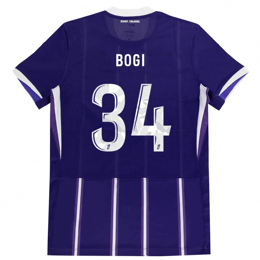 Danxen Barn Fiona Bogi #34 Lila Vit Hemmatröja Matchtröjor 2026/27 Tröjor T-Tröja