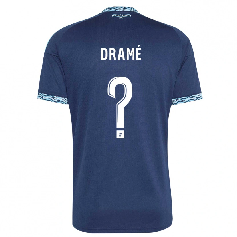 Danxen Barn Mohamed Dramé #0 Stålblå Vit Hemmatröja Matchtröjor 2026/27 Tröjor T-Tröja
