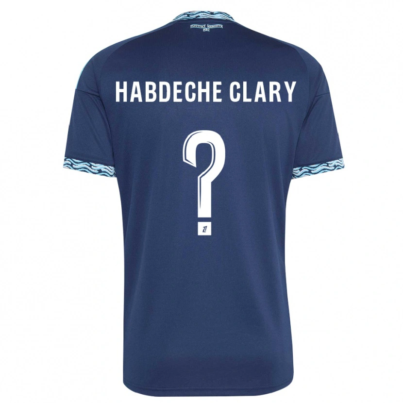 Danxen Barn Yanis Habdeche Clary #0 Stålblå Vit Hemmatröja Matchtröjor 2026/27 Tröjor T-Tröja