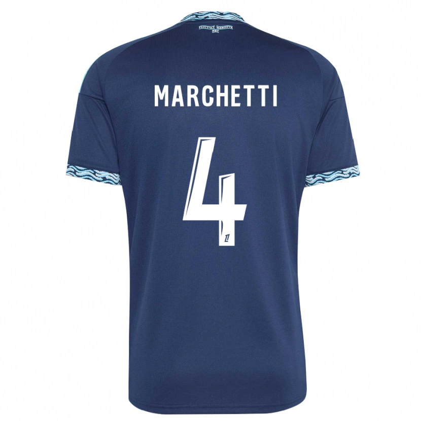 Danxen Barn Vincent Marchetti #4 Stålblå Vit Hemmatröja Matchtröjor 2026/27 Tröjor T-Tröja
