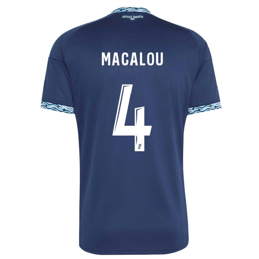 Danxen Barn Seydou Macalou #4 Stålblå Vit Hemmatröja Matchtröjor 2026/27 Tröjor T-Tröja