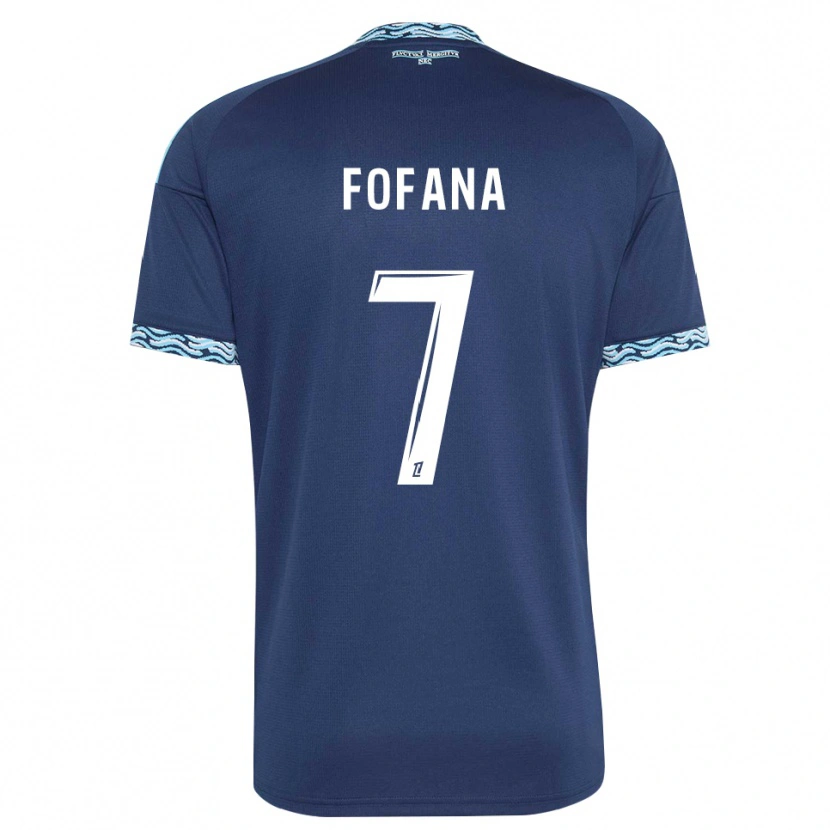 Danxen Barn Kaïs Fofana #7 Stålblå Vit Hemmatröja Matchtröjor 2026/27 Tröjor T-Tröja