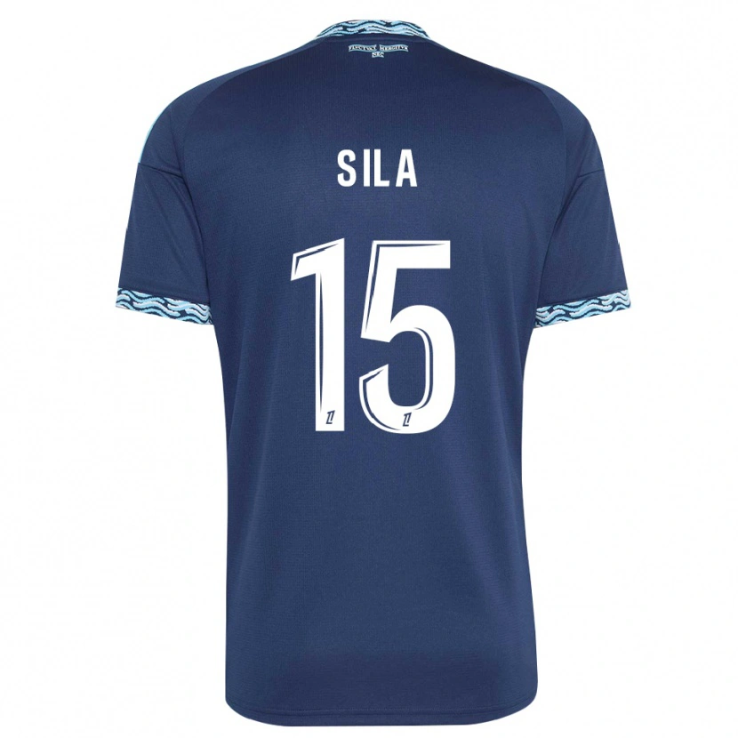 Danxen Barn Oumar Sila #15 Stålblå Vit Hemmatröja Matchtröjor 2026/27 Tröjor T-Tröja
