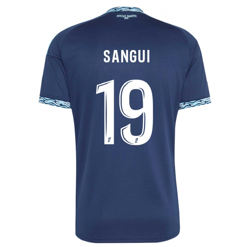 Danxen Barn Nhoa Sangui #19 Stålblå Vit Hemmatröja Matchtröjor 2026/27 Tröjor T-Tröja