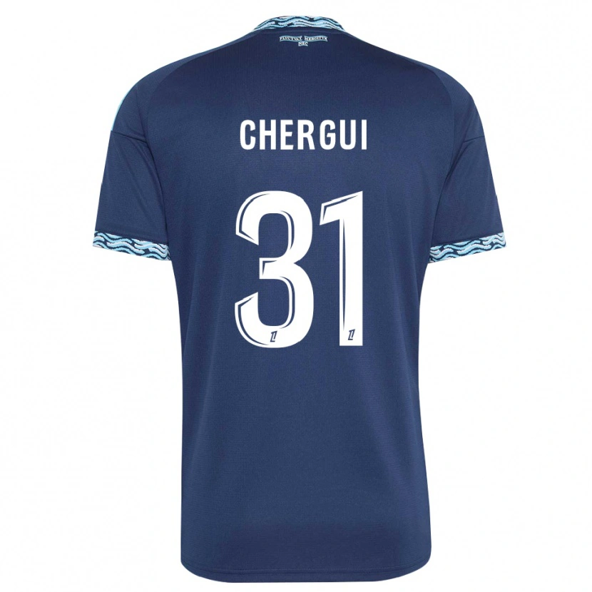 Danxen Barn Samir Chergui #31 Stålblå Vit Hemmatröja Matchtröjor 2026/27 Tröjor T-Tröja