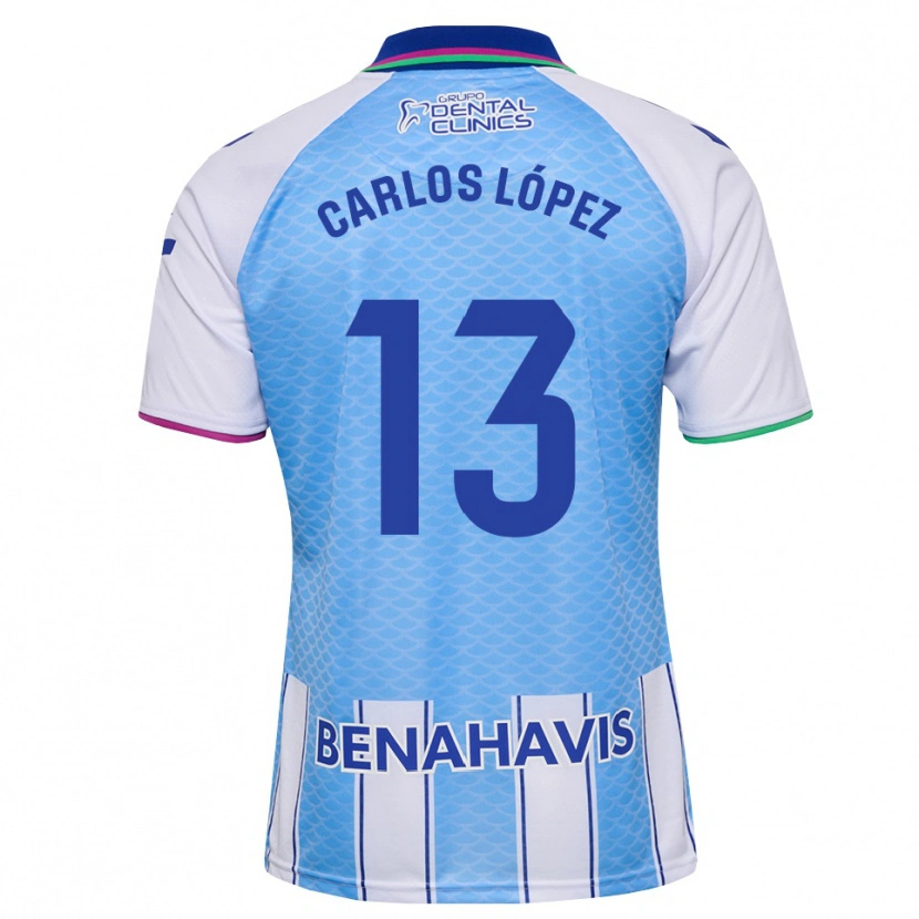 Danxen Barn Carlos López #13 Djup Himmelsblå Vit Hemmatröja Matchtröjor 2026/27 Tröjor T-Tröja