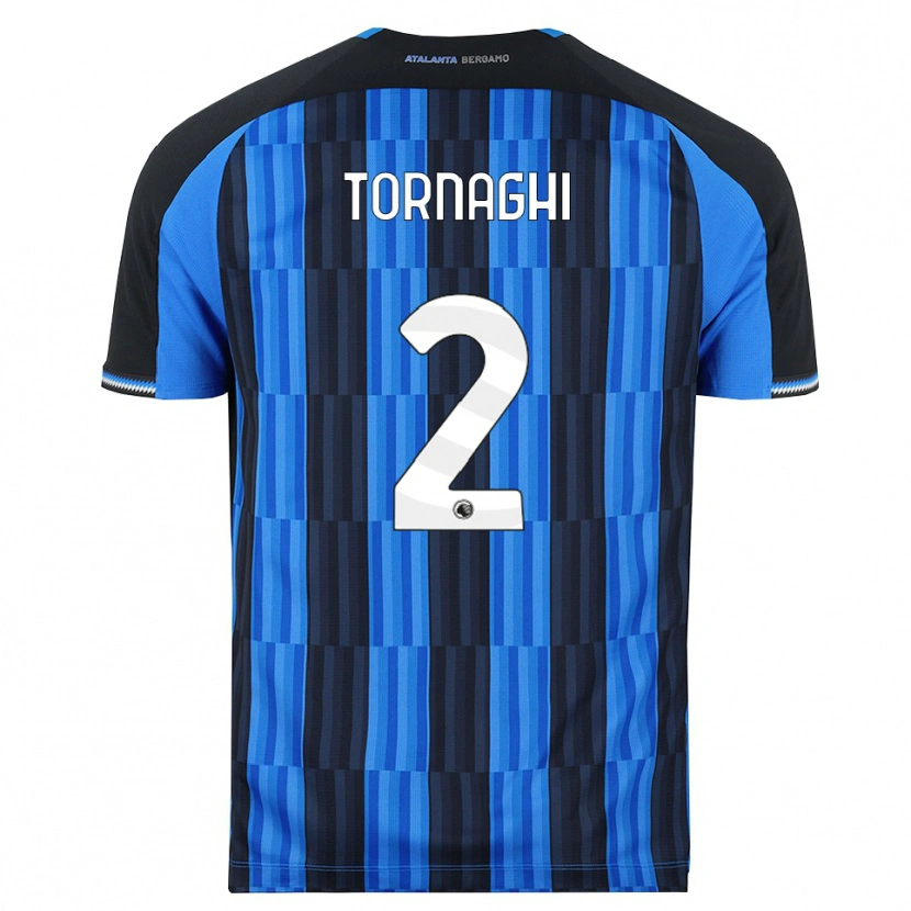 Danxen Barn Pietro Tornaghi #2 Blå Svart Röd Hemmatröja Matchtröjor 2026/27 Tröjor T-Tröja