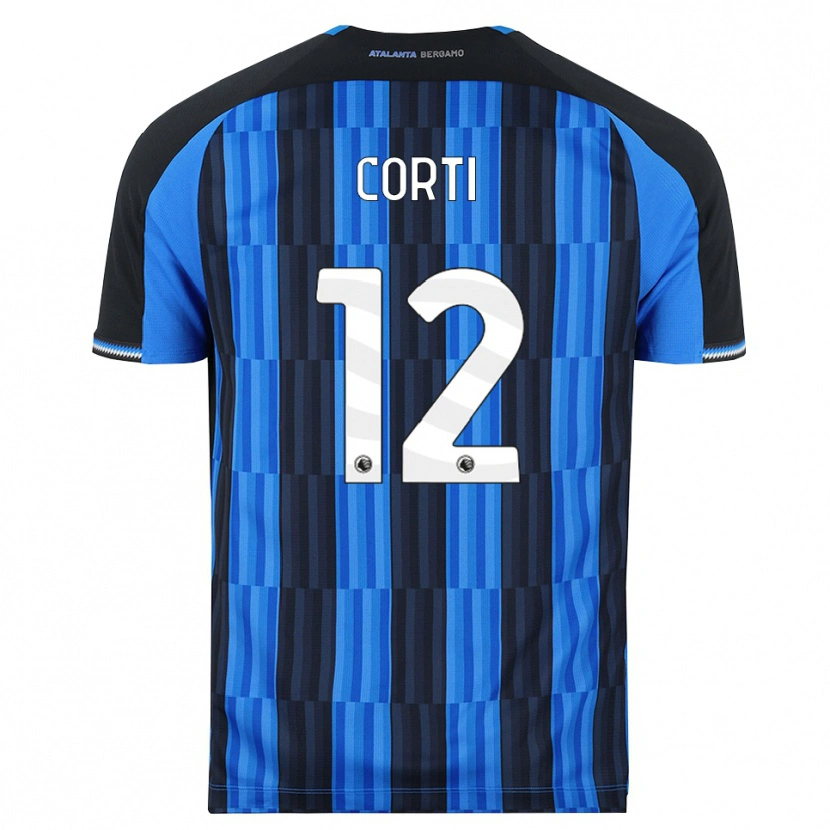 Danxen Barn Edoardo Corti #12 Blå Svart Röd Hemmatröja Matchtröjor 2026/27 Tröjor T-Tröja