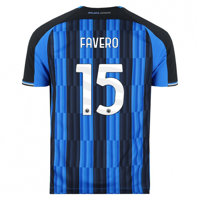 Danxen Barn Riccardo Favero #15 Blå Svart Röd Hemmatröja Matchtröjor 2026/27 Tröjor T-Tröja