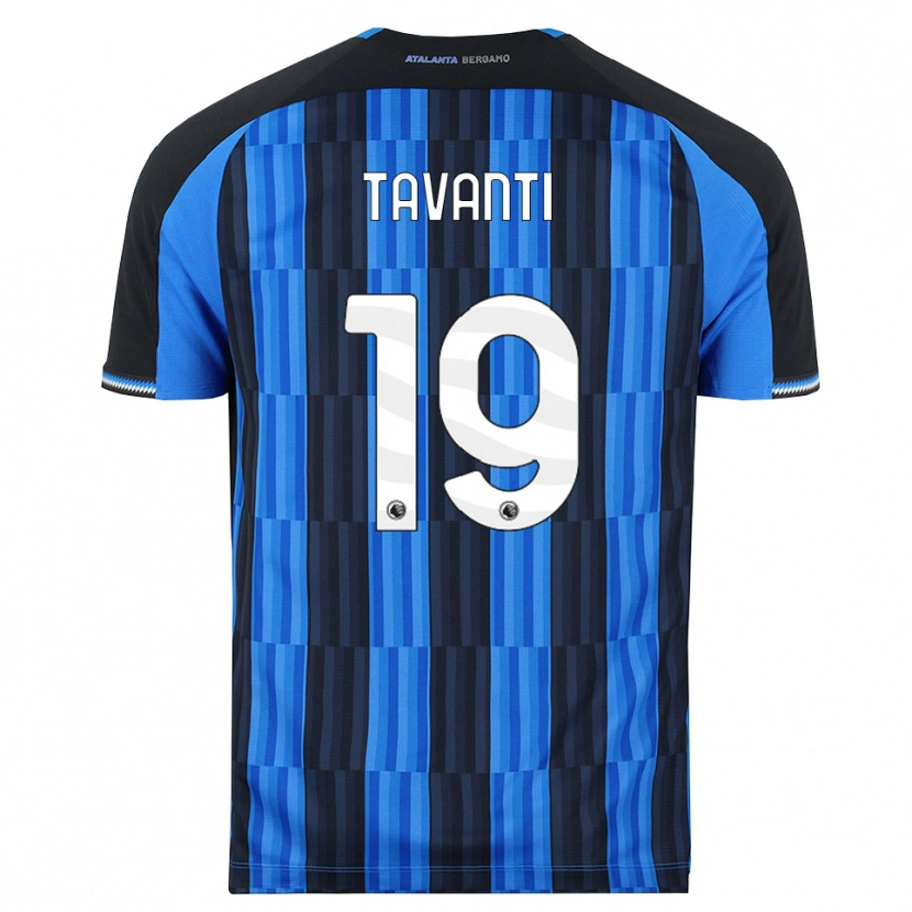 Danxen Barn Mattia Tavanti #19 Blå Svart Röd Hemmatröja Matchtröjor 2026/27 Tröjor T-Tröja