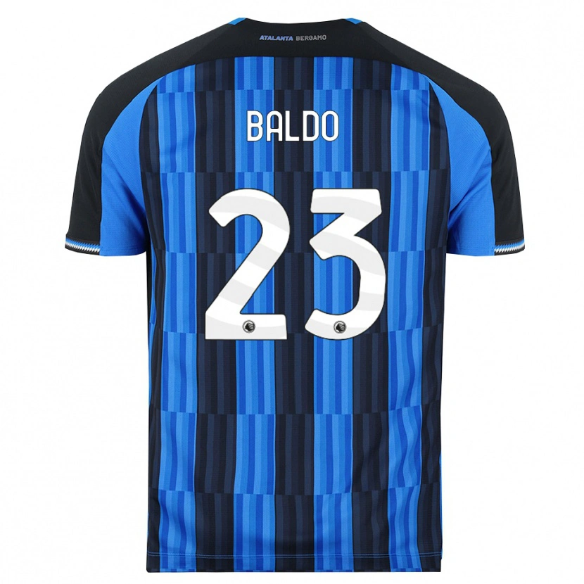 Danxen Barn Nicolò Baldo #23 Blå Svart Röd Hemmatröja Matchtröjor 2026/27 Tröjor T-Tröja