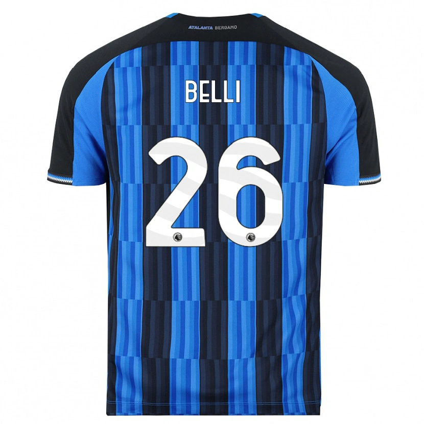 Danxen Barn Manuel Belli #26 Blå Svart Röd Hemmatröja Matchtröjor 2026/27 Tröjor T-Tröja