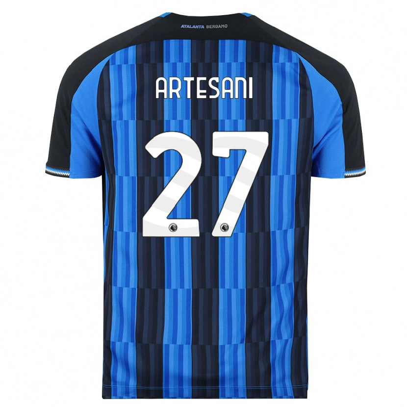 Danxen Barn Nicolò Artesani #27 Blå Svart Röd Hemmatröja Matchtröjor 2026/27 Tröjor T-Tröja