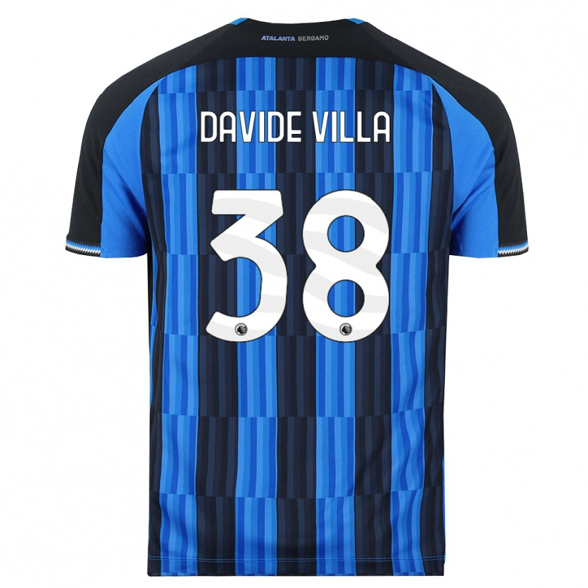 Danxen Barn Matteo Davide Villa #38 Blå Svart Röd Hemmatröja Matchtröjor 2026/27 Tröjor T-Tröja