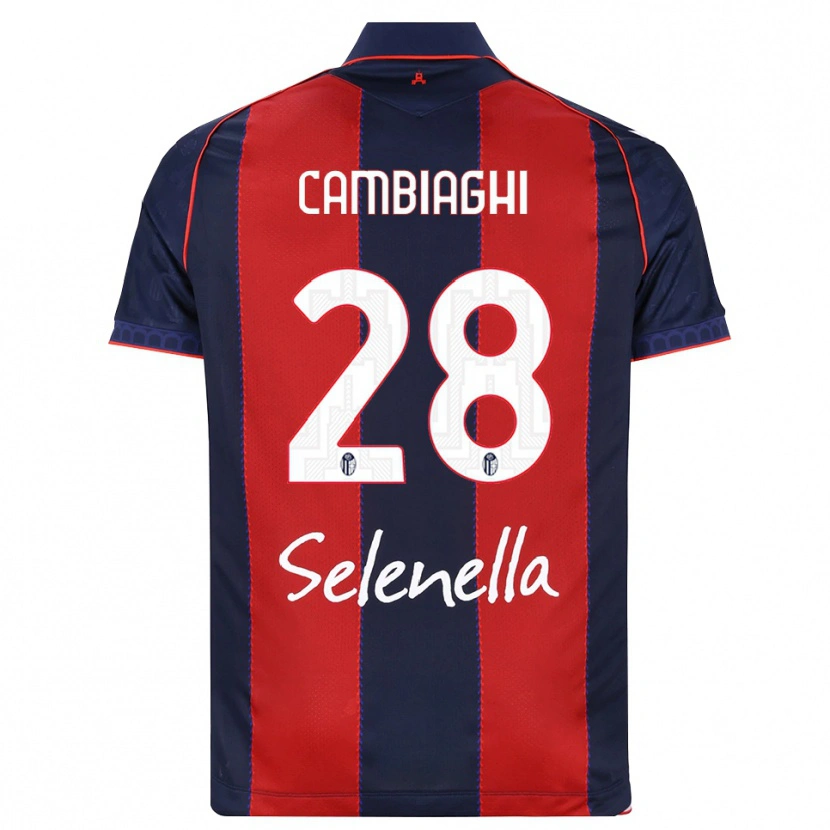 Danxen Barn Nicolò Cambiaghi #28 Kunglig Blå Röd Vit Hemmatröja Matchtröjor 2026/27 Tröjor T-Tröja