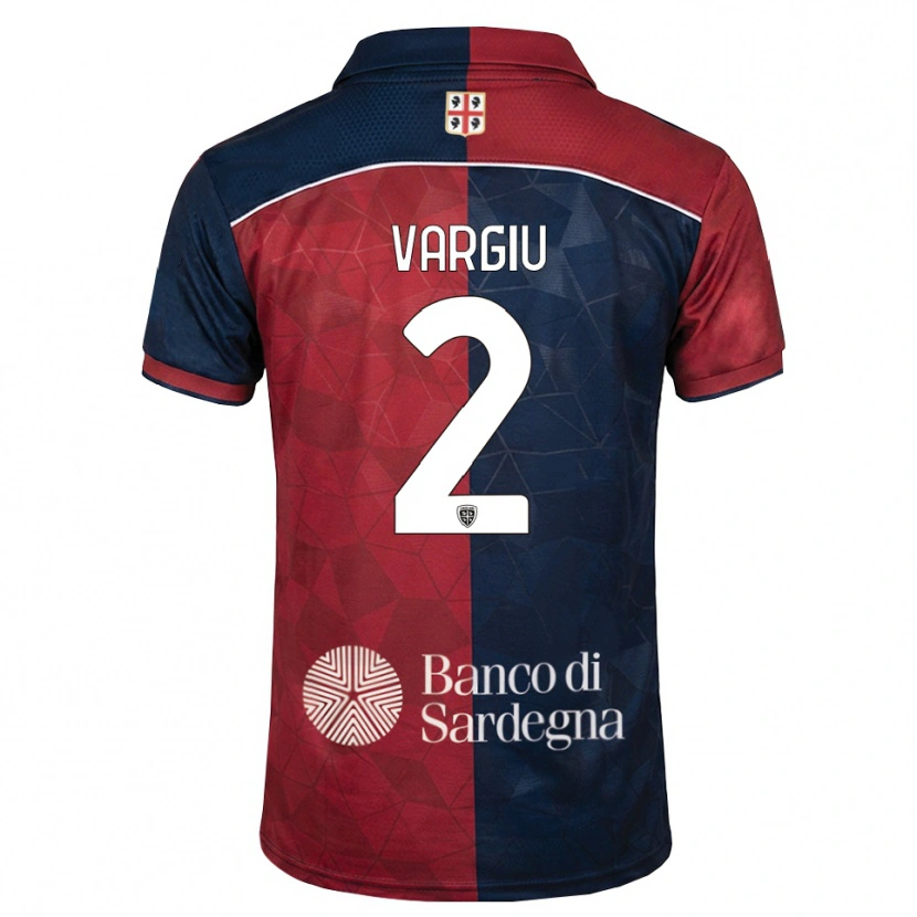 Danxen Barn Alessio Vargiu #2 Burgundy Kunglig Blå Hemmatröja Matchtröjor 2026/27 Tröjor T-Tröja