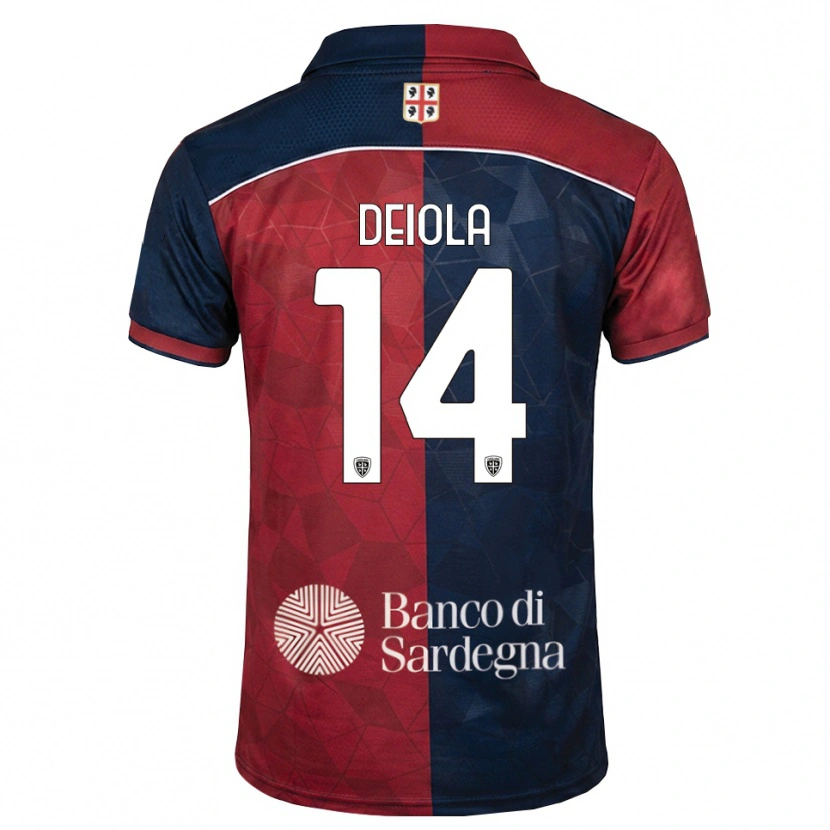 Danxen Barn Alessandro Deiola #14 Burgundy Kunglig Blå Hemmatröja Matchtröjor 2026/27 Tröjor T-Tröja