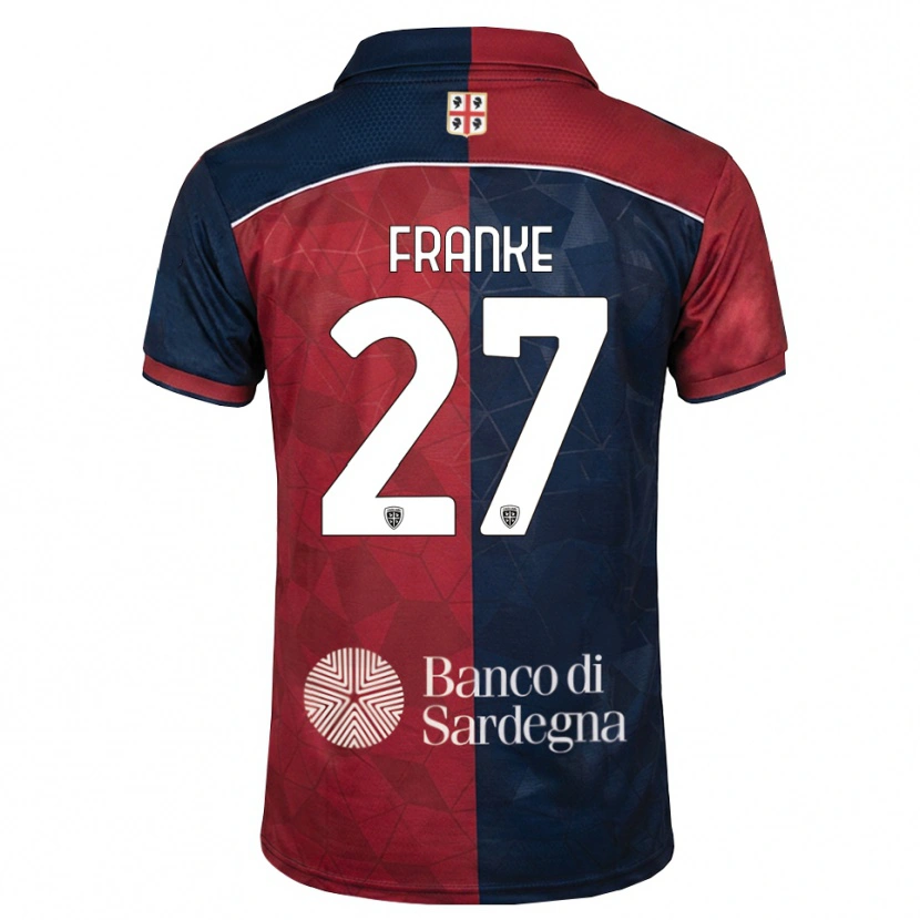 Danxen Barn Antoni Franke #27 Burgundy Kunglig Blå Hemmatröja Matchtröjor 2026/27 Tröjor T-Tröja