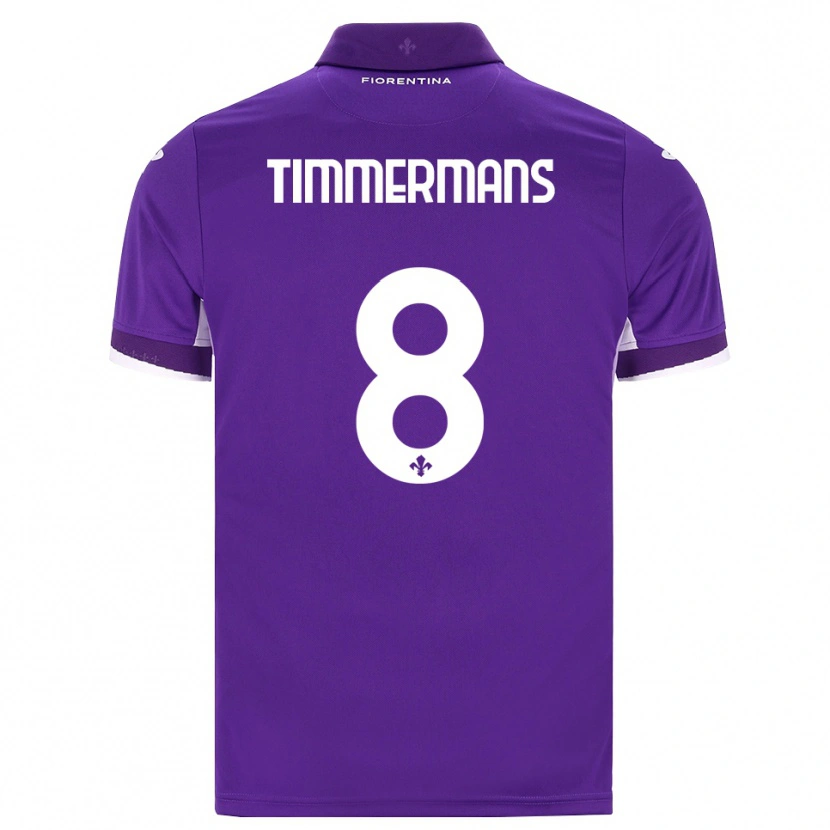 Danxen Barn Loric Timmermans #8 Lila Vit Rosa Hemmatröja Matchtröjor 2026/27 Tröjor T-Tröja