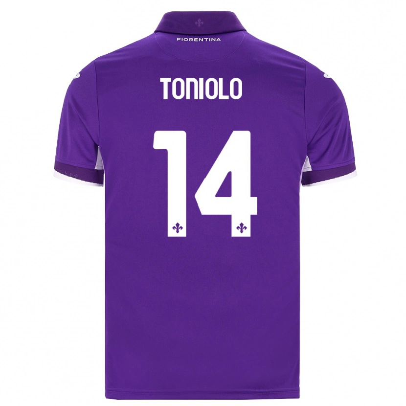 Danxen Barn Martina Toniolo #14 Lila Vit Rosa Hemmatröja Matchtröjor 2026/27 Tröjor T-Tröja