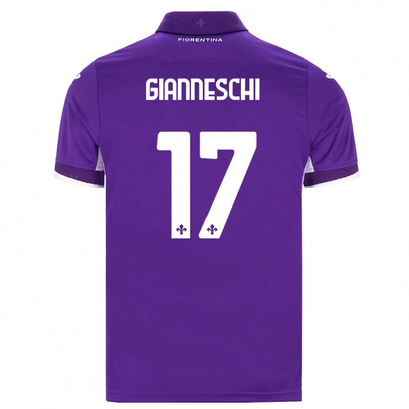 Danxen Barn Noah Gianneschi #17 Lila Vit Rosa Hemmatröja Matchtröjor 2026/27 Tröjor T-Tröja