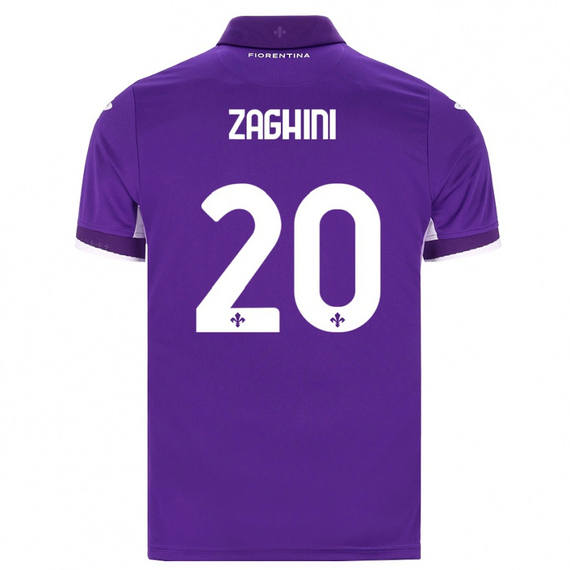 Danxen Barn Alice Zaghini #20 Lila Vit Rosa Hemmatröja Matchtröjor 2026/27 Tröjor T-Tröja