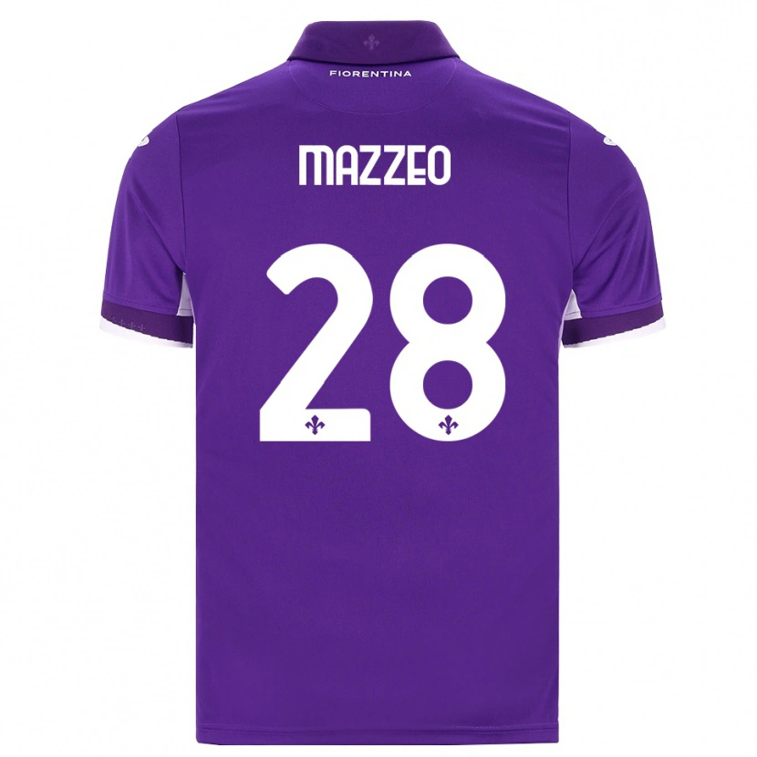 Danxen Barn Brando Mazzeo #28 Lila Vit Rosa Hemmatröja Matchtröjor 2026/27 Tröjor T-Tröja