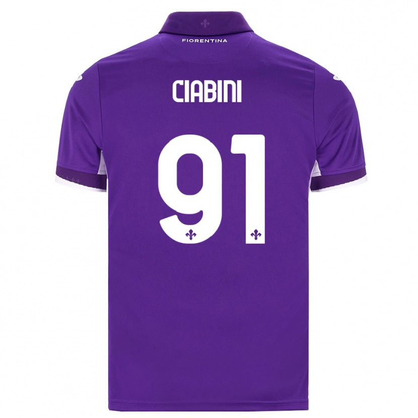 Danxen Barn Giulia Ciabini #91 Lila Vit Rosa Hemmatröja Matchtröjor 2026/27 Tröjor T-Tröja