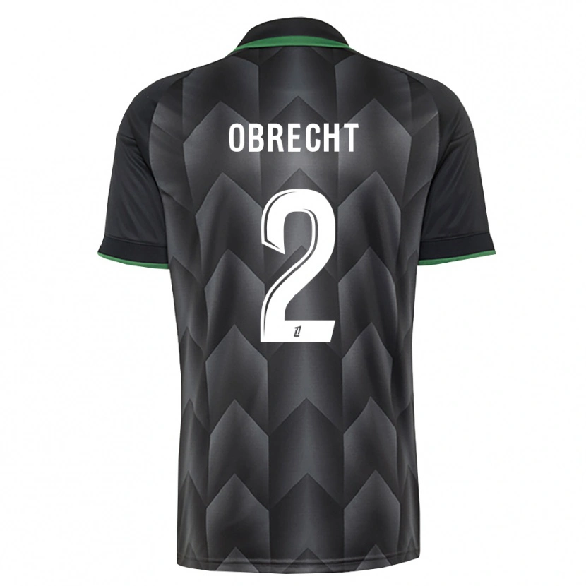 Danxen Barn Laura Obrecht #2 Vit Svart Grön Bortatröja Matchtröjor 2026/27 Tröjor T-Tröja