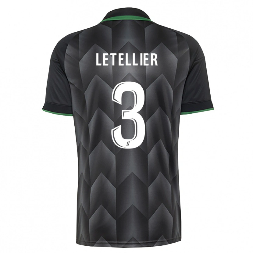 Danxen Barn Trévor Letellier #3 Vit Svart Grön Bortatröja Matchtröjor 2026/27 Tröjor T-Tröja