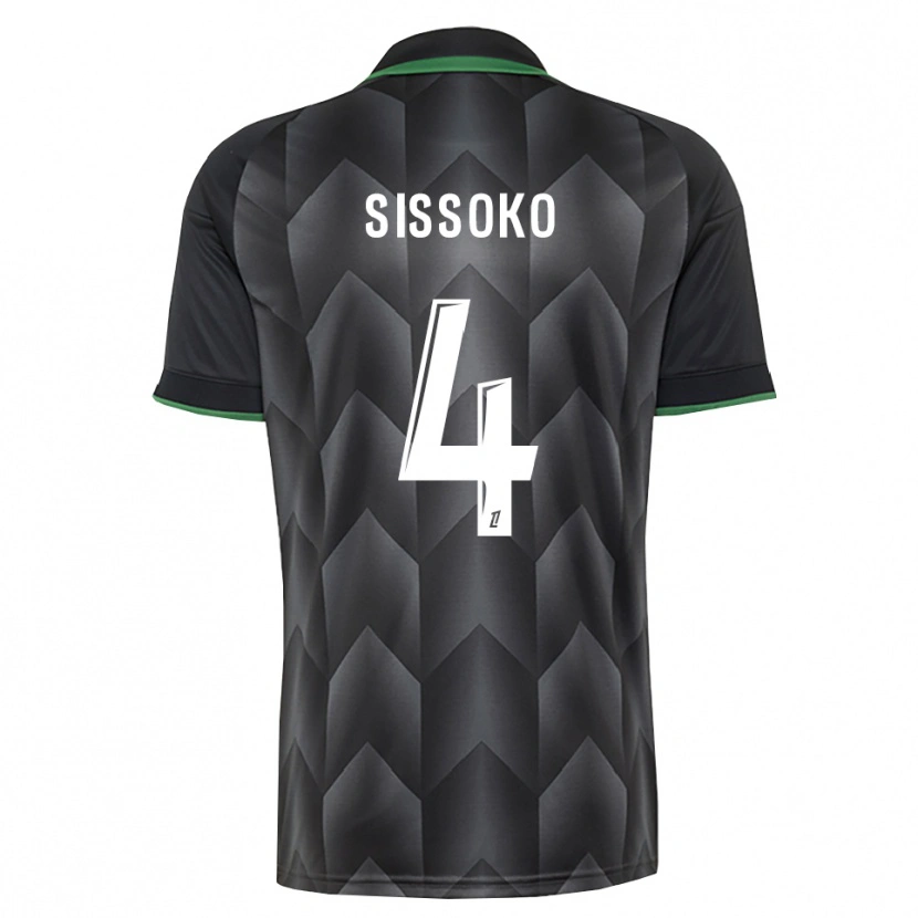 Danxen Barn Tidjane Sissoko #4 Vit Svart Grön Bortatröja Matchtröjor 2026/27 Tröjor T-Tröja