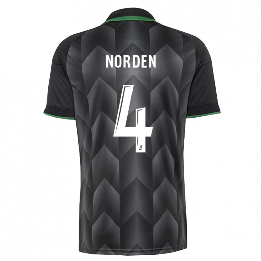 Danxen Barn Doreen Norden #4 Vit Svart Grön Bortatröja Matchtröjor 2026/27 Tröjor T-Tröja