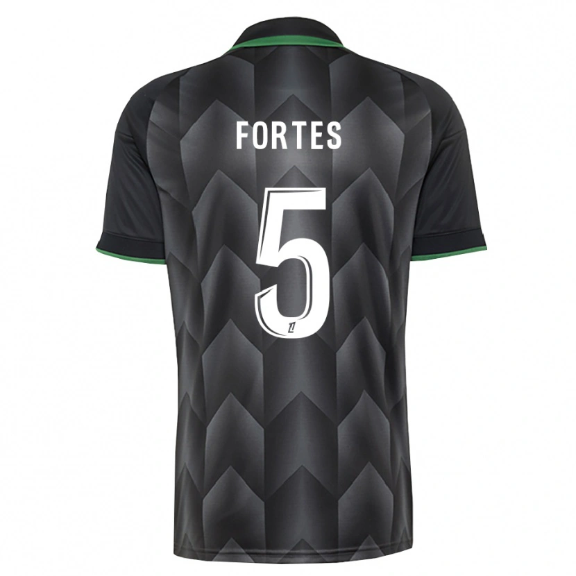 Danxen Barn Steven Fortes #5 Vit Svart Grön Bortatröja Matchtröjor 2026/27 Tröjor T-Tröja