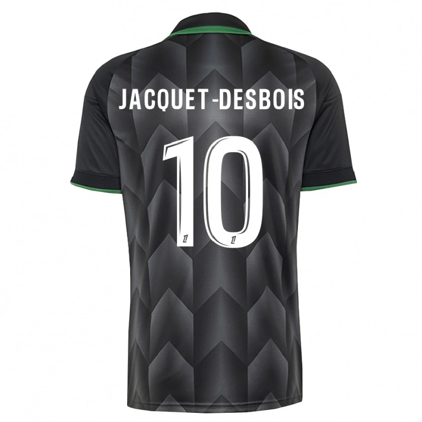 Danxen Barn Tairik Jacquet-Desbois #10 Vit Svart Grön Bortatröja Matchtröjor 2026/27 Tröjor T-Tröja
