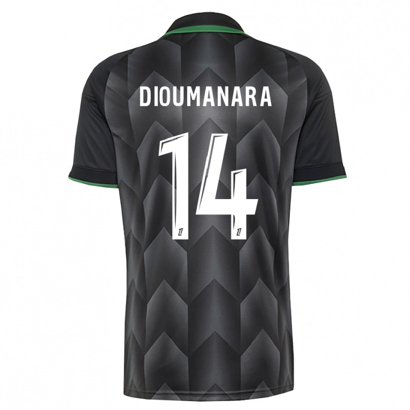 Danxen Barn Sidi Dioumanara #14 Vit Svart Grön Bortatröja Matchtröjor 2026/27 Tröjor T-Tröja