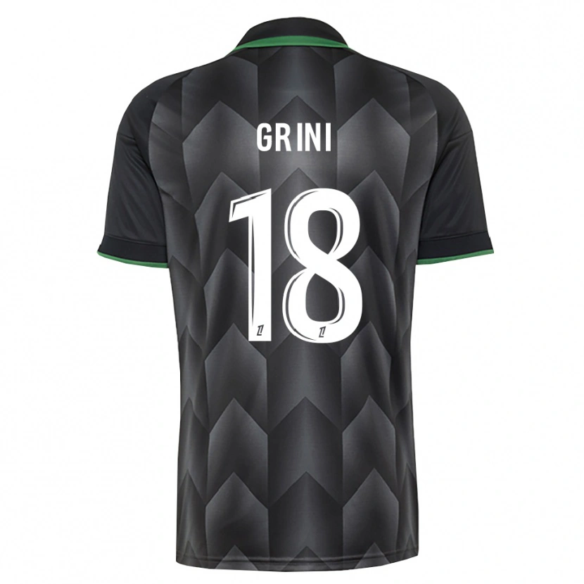 Danxen Barn Ilyes Grini #18 Vit Svart Grön Bortatröja Matchtröjor 2026/27 Tröjor T-Tröja