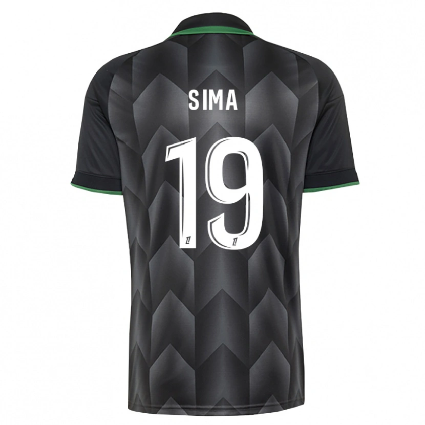 Danxen Barn Abdallah Sima #19 Vit Svart Grön Bortatröja Matchtröjor 2026/27 Tröjor T-Tröja