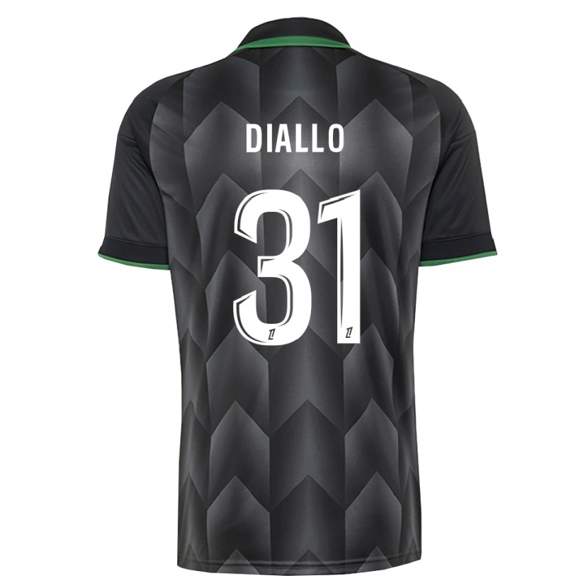 Danxen Barn Alpha Diallo #31 Vit Svart Grön Bortatröja Matchtröjor 2026/27 Tröjor T-Tröja