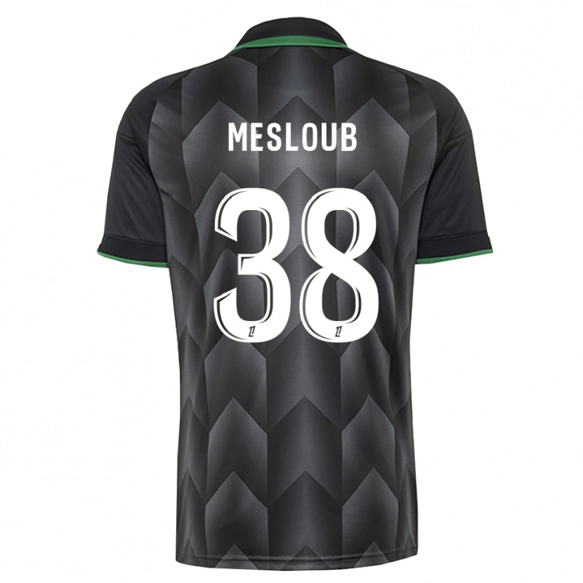 Danxen Barn Mezian Mesloub #38 Vit Svart Grön Bortatröja Matchtröjor 2026/27 Tröjor T-Tröja