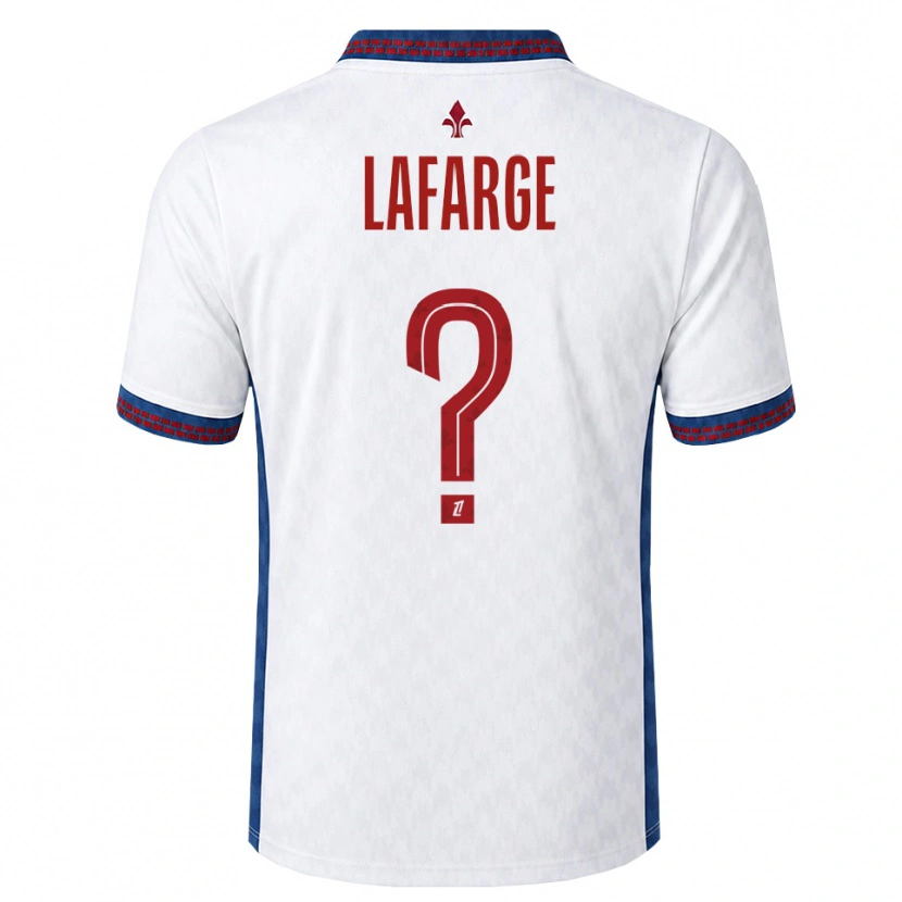 Danxen Barn Gabriel Lafarge #0 Röd Vit Blå Bortatröja Matchtröjor 2026/27 Tröjor T-Tröja